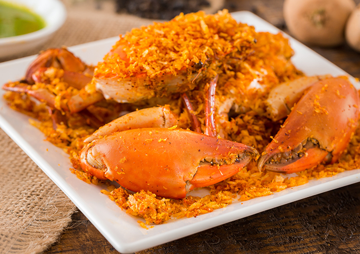 Cua thịt rang muối