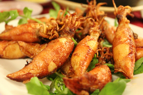 Mực trứng chiên bơ tỏi