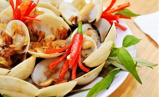 Ngao vàng hấp xả