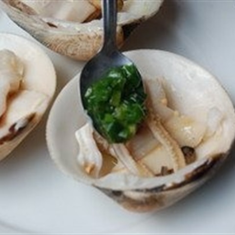 Sò chén nướng mỡ hành